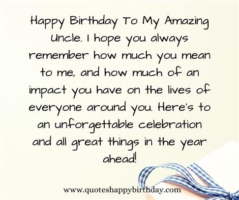 Happy Birthday To My Amazing Uncle